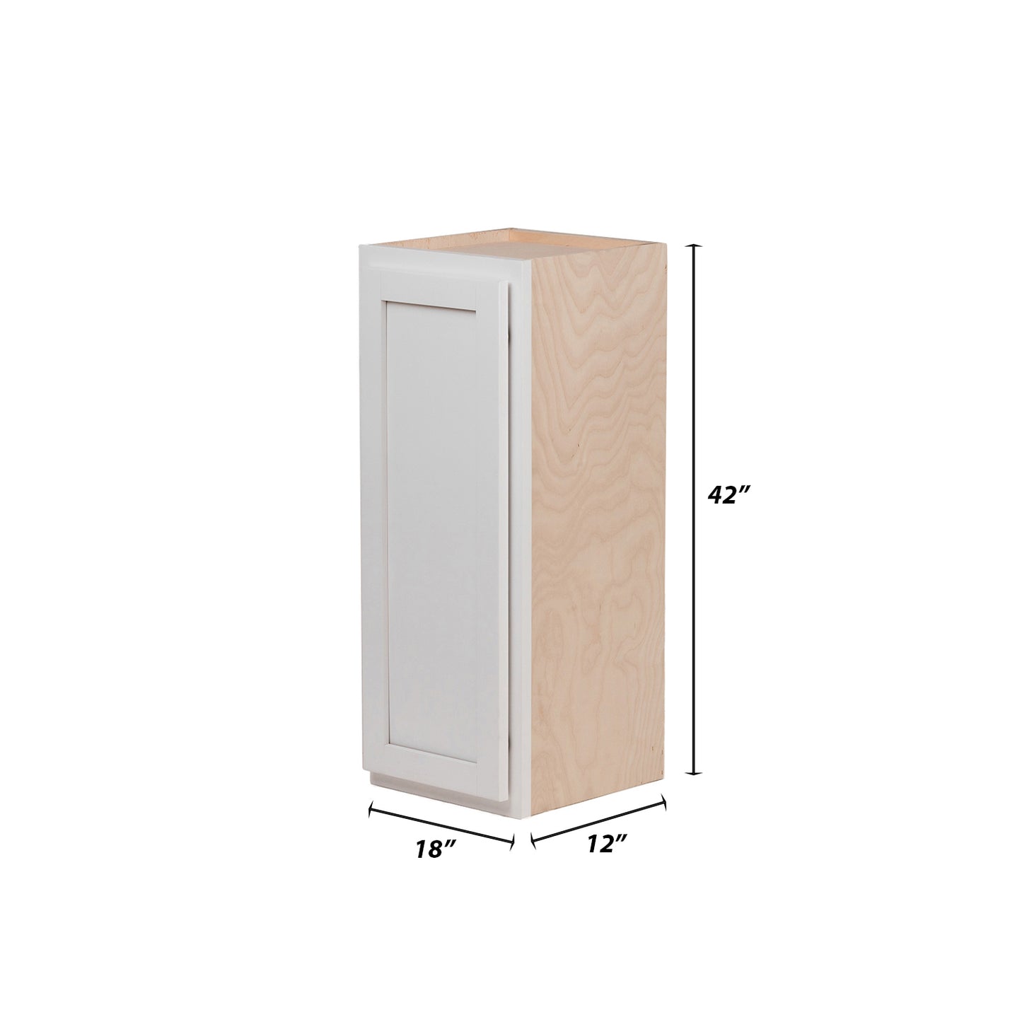 Backwoods Cabinetry RTA (Ready-to-Assemble) W1842 - Pure White 18"Wx42"Hx12"D Wall Cabinet