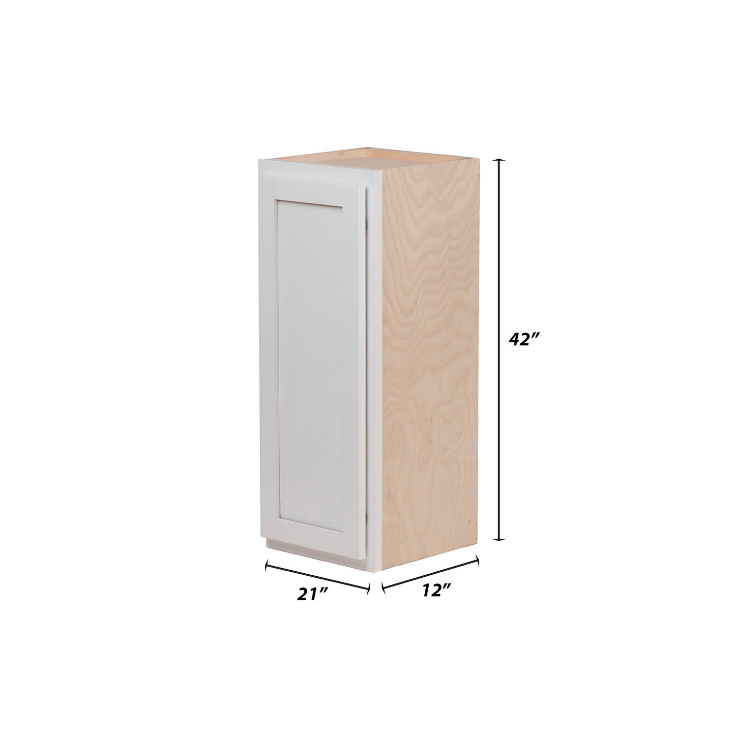 Backwoods Cabinetry RTA (Ready-to-Assemble) W2142 - Pure White 21"Wx42"Hx12"D Wall Cabinet