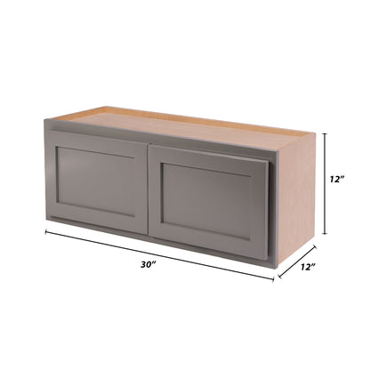 Backwoods Cabinetry RTA (Ready-to-Assemble) W3012.BUTT - Magnetic Grey 30"Wx12"Hx12"D Wall Microwave