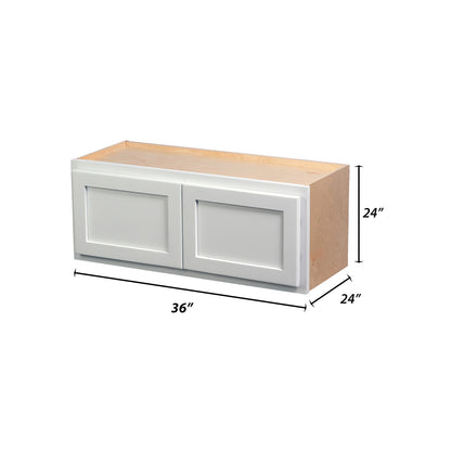 Backwoods Cabinetry RTA (Ready-to-Assemble) W3624.24.BUTT - Pure White 36"Wx24"Hx24"D Refrigerator Wall Cabinet