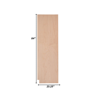 Backwoods Cabinetry RTA (Ready-to-Assemble) TSK2484.R - Raw Maple .25"X23.25"X84" Pantry End Panel - Right Side