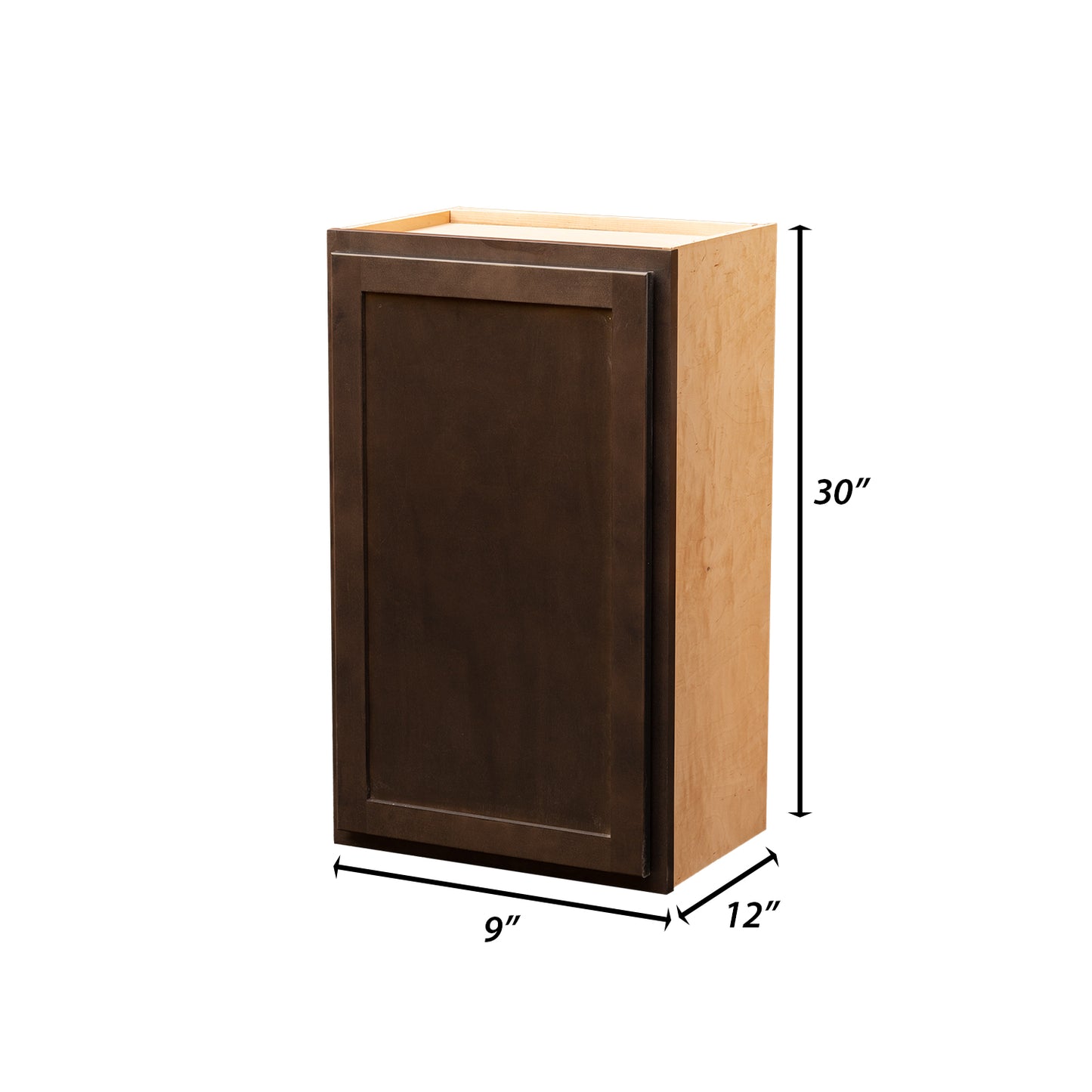 Backwoods Cabinetry RTA (Ready-to-Assemble) W930 - Espresso Stain 9"Wx30"Hx12"D Wall Cabinet