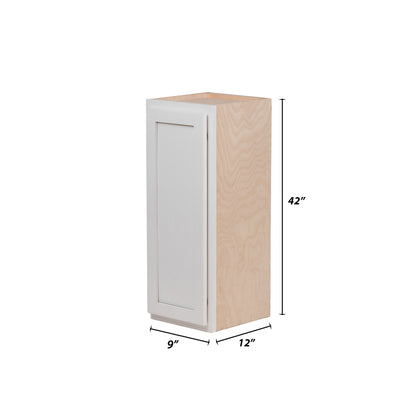 Backwoods Cabinetry RTA (Ready-to-Assemble) W942 - Pure White 9"Wx42"Hx12"D Wall Cabinet