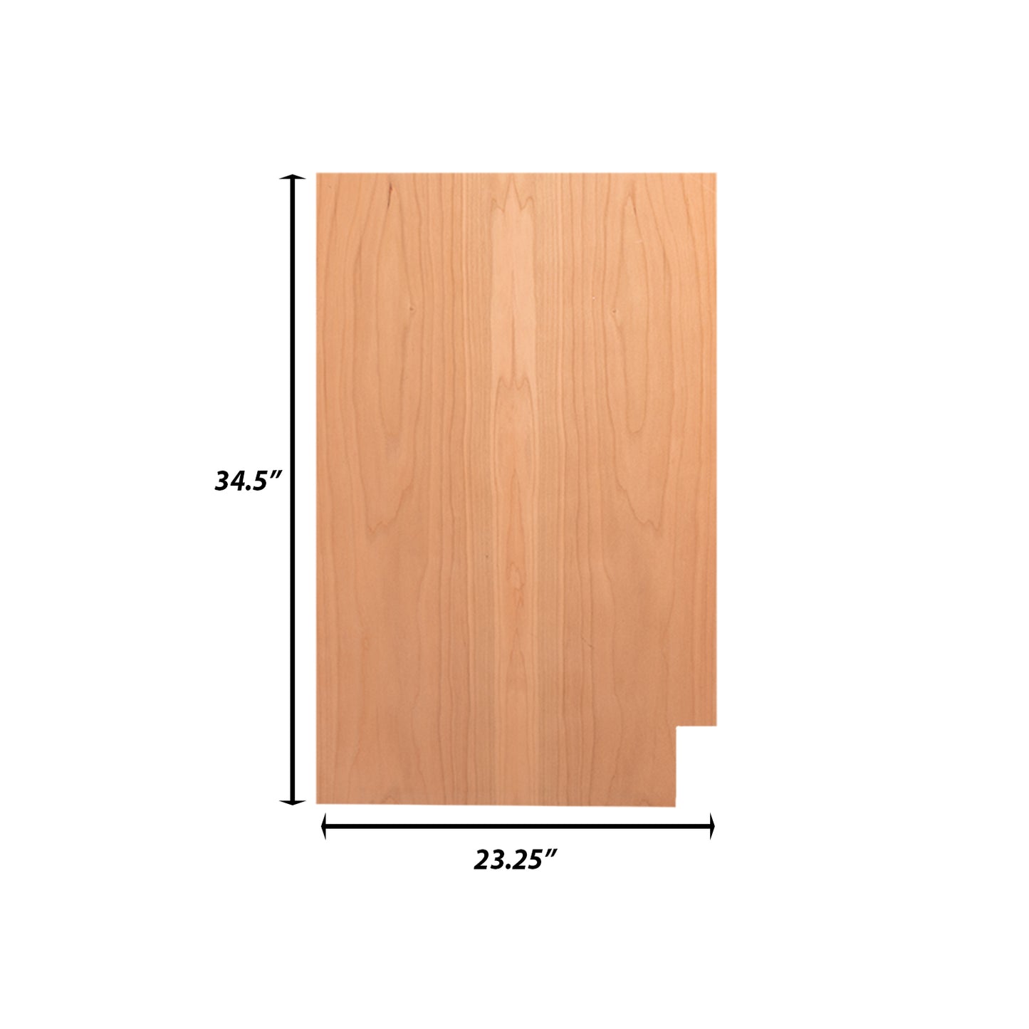 Backwoods Cabinetry RTA (Ready-to-Assemble) BSK2434.L - Raw Cherry .25"X23.25"X34.5" Left End Panel