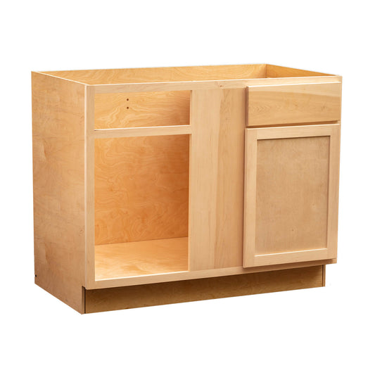 Backwoods Cabinetry RTA (Ready-to-Assemble) BB39.L - Maple Unfinished 39" Blind Base Cabinet | 39"Wx34.5"Hx24"D