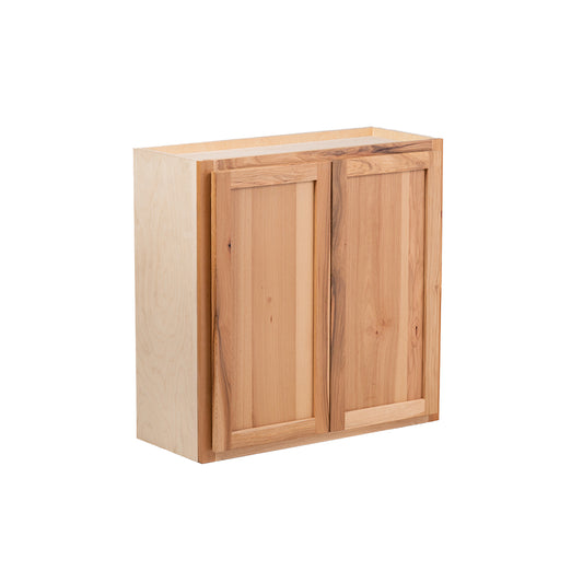 Backwoods Cabinetry RTA (Ready-to-Assemble) W3030.BUTT - Raw Hickory 30"Wx30"Hx12"D Wall Cabinet