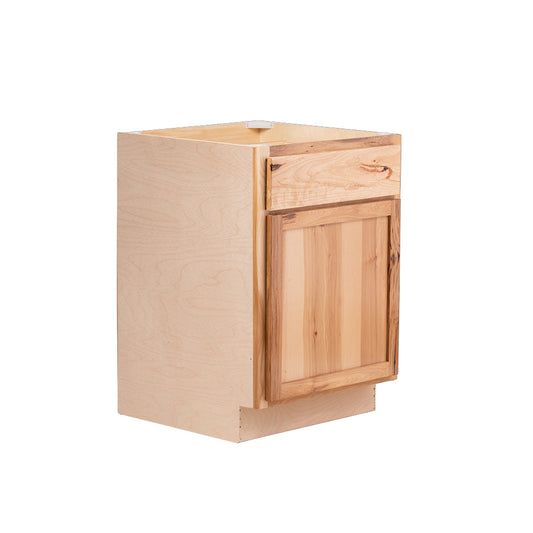 Backwoods Cabinetry RTA (Ready-to-Assemble) B12.L - Rustic Hickory Clear Base Cabinet | 12"Wx34.5"Hx24"D