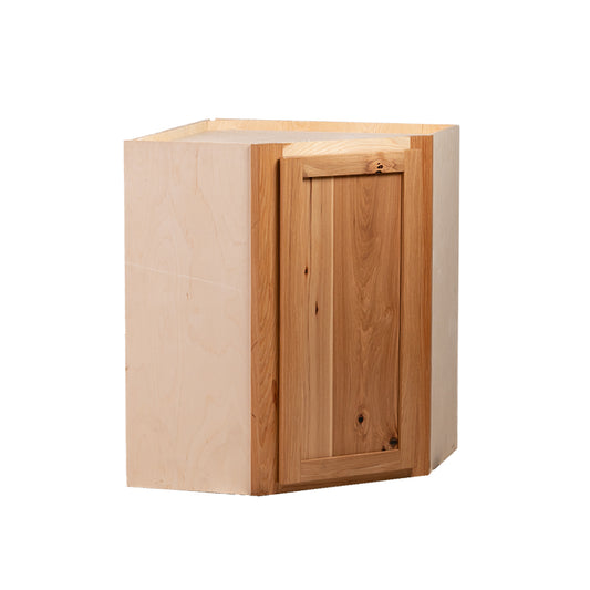 Backwoods Cabinetry RTA (Ready-to-Assemble) WDC2430 - Raw Hickory 24"WX30"HX12"D Wall Corner Cabinet