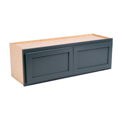 Backwoods Cabinetry RTA (Ready-to-Assemble) W3012.BUTT - Needlepoint Navy 30"Wx12"Hx12"D Microwave Wall Cabinet