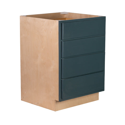 Backwoods Cabinetry RTA (Ready-to-Assemble) B18.4D - Needlepoint Navy 4 Drawer 18" Base Cabinet | 18"Wx34.5"Hx24"D