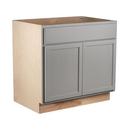 Backwoods Cabinetry RTA (Ready-to-Assemble) BS36.BUTT - Magnetic Grey 36" Sink Base Cabinet | 36"Wx34.5"Hx24"D