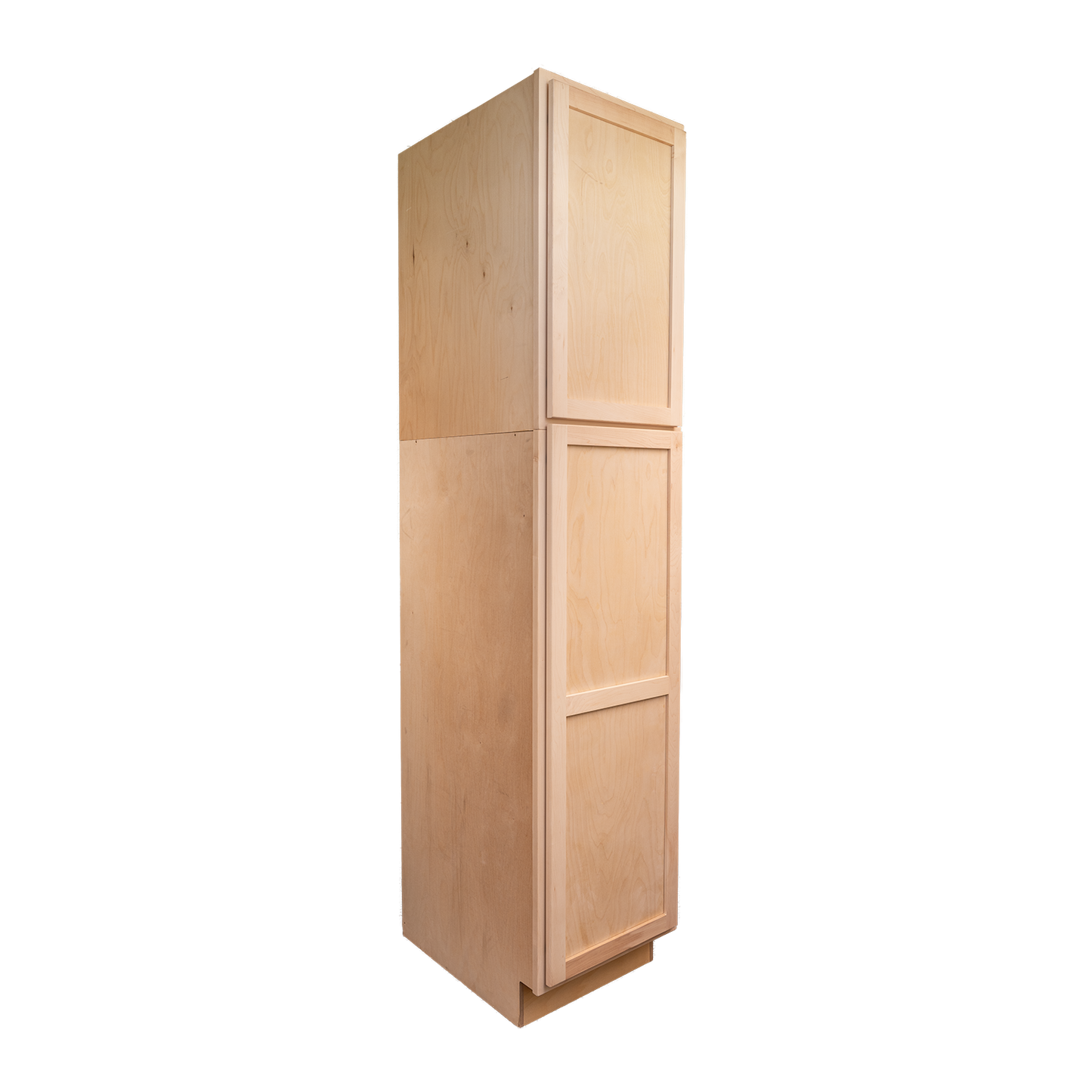 Backwoods Cabinetry RTA (Ready-to-Assemble) T1890.24.L Raw Maple Pantry Cabinet 18"Wx90"Hx24"D