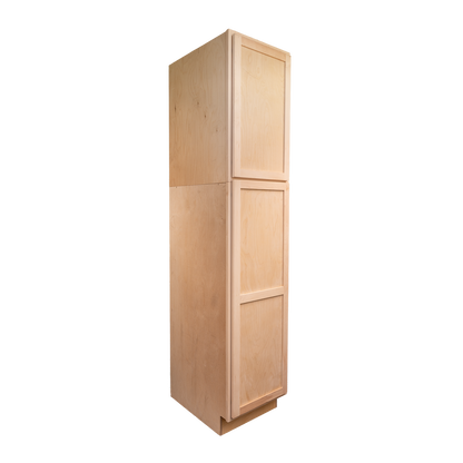 Backwoods Cabinetry RTA (Ready-to-Assemble) T1890.24.L Raw Maple Pantry Cabinet 18"Wx90"Hx24"D