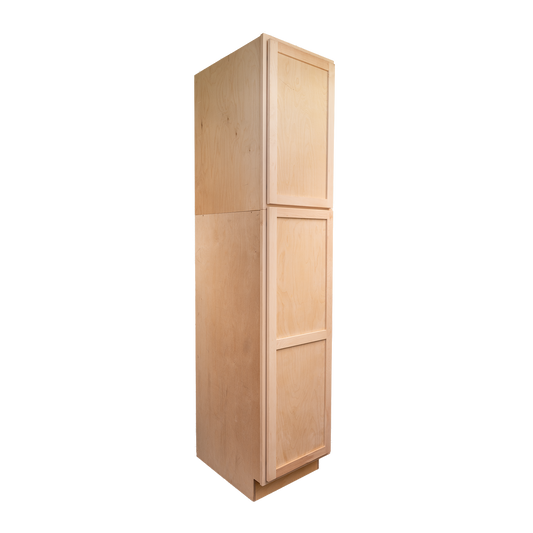 Backwoods Cabinetry RTA (Ready-to-Assemble) T1896.24.L Raw Maple Pantry Cabinet 18"Wx96"Hx24"D