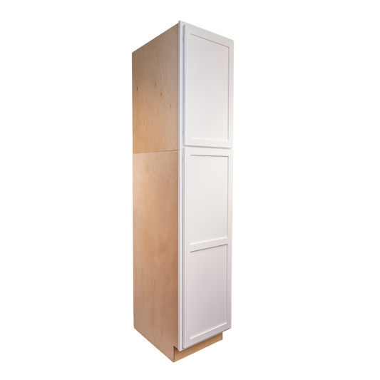 Backwoods Cabinetry RTA (Ready-to-Assemble) T1884.24.L - Pure White Pantry Cabinet 18"Wx84"Hx24"D