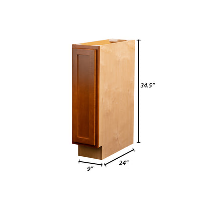 Backwoods Cabinetry RTA (Ready-to-Assemble) B9.FH.R - Provincial Stain Base Cabinet | 9"Wx34.5"Hx24"D