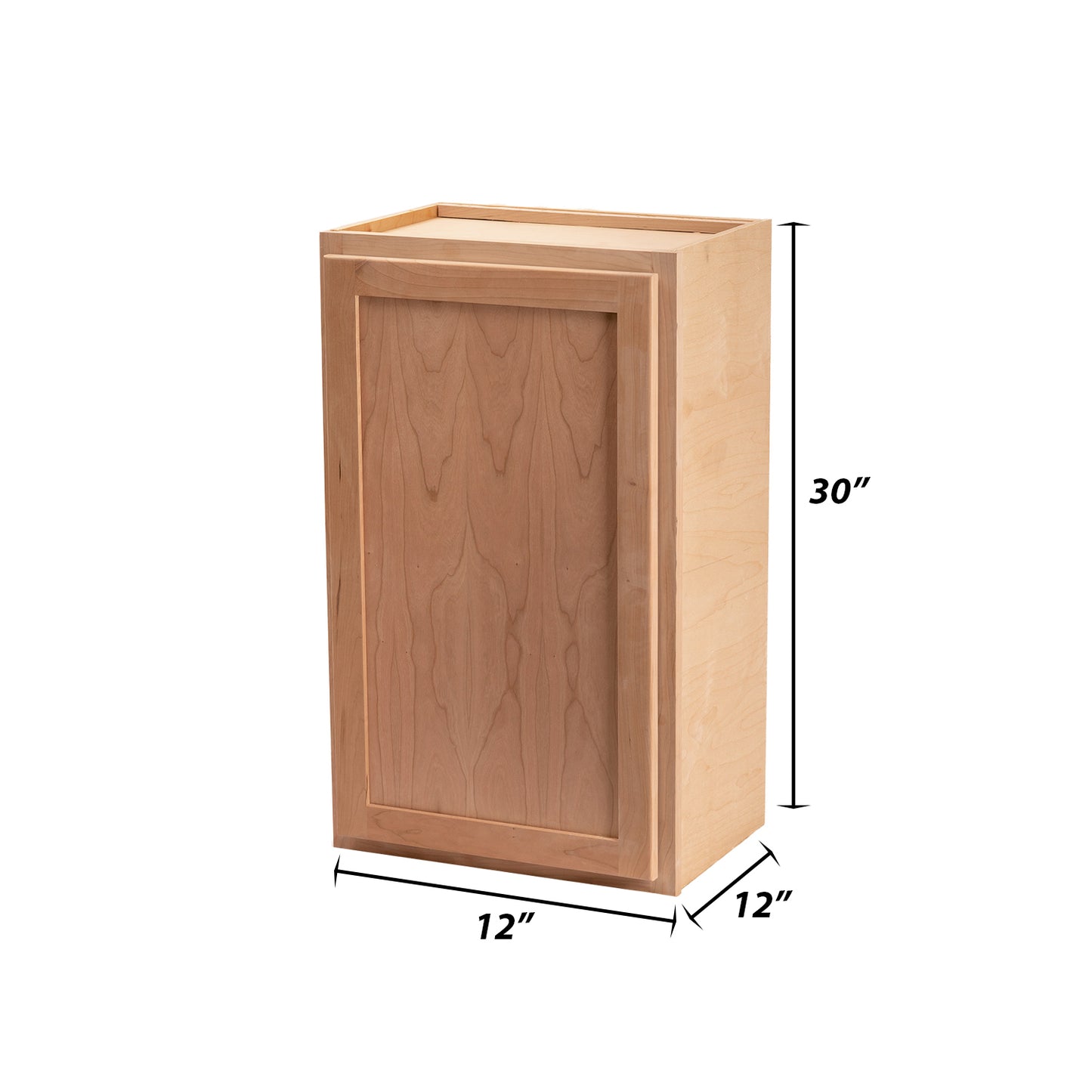 Backwoods Cabinetry RTA - Winding River Collection - W1230 - Raw Hickory 12"Wx30"Hx12"D Wall Cabinet