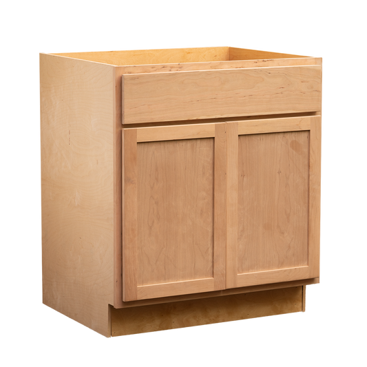 Backwoods Cabinetry RTA (Ready-to-Assemble) B30.BUTT - Raw Cherry Base Cabinet | 30"Wx34.5"Hx24"D