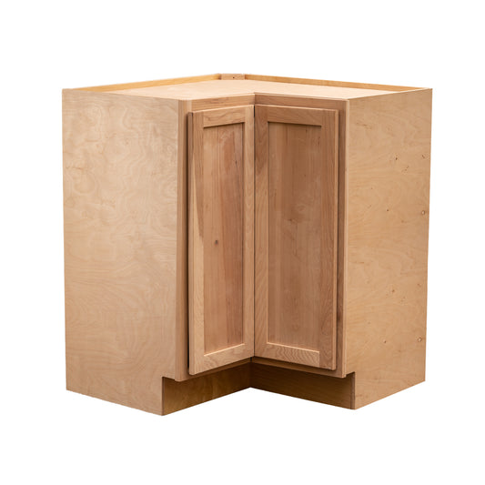 Backwoods Cabinetry RTA (Ready-to-Assemble) BLZS3030.18 - Raw Hickory Lazy Susan Cabinet | 18"D x 30" W x 34.5"