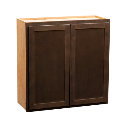 Backwoods Cabinetry RTA (Ready-to-Assemble) W3030.BUTT - Espresso Stain 30"Wx30"Hx12"D Wall Cabinet