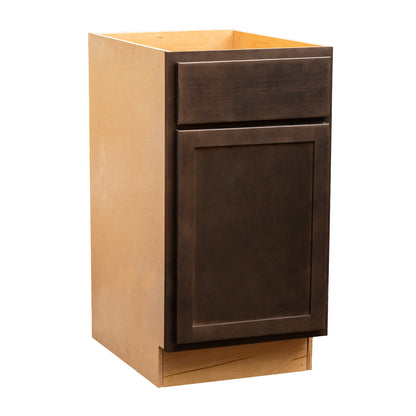 Backwoods Cabinetry RTA (Ready-to-Assemble) B12.L - Espresso Stain Base Cabinet | 12"Wx34.5"Hx24"D