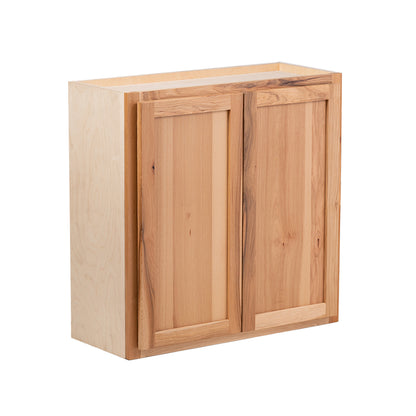 Backwoods Cabinetry RTA (Ready-to-Assemble) W3030.BUTT - Rustic Hickory Clear 30"Wx30"Hx12"D Wall Cabinet