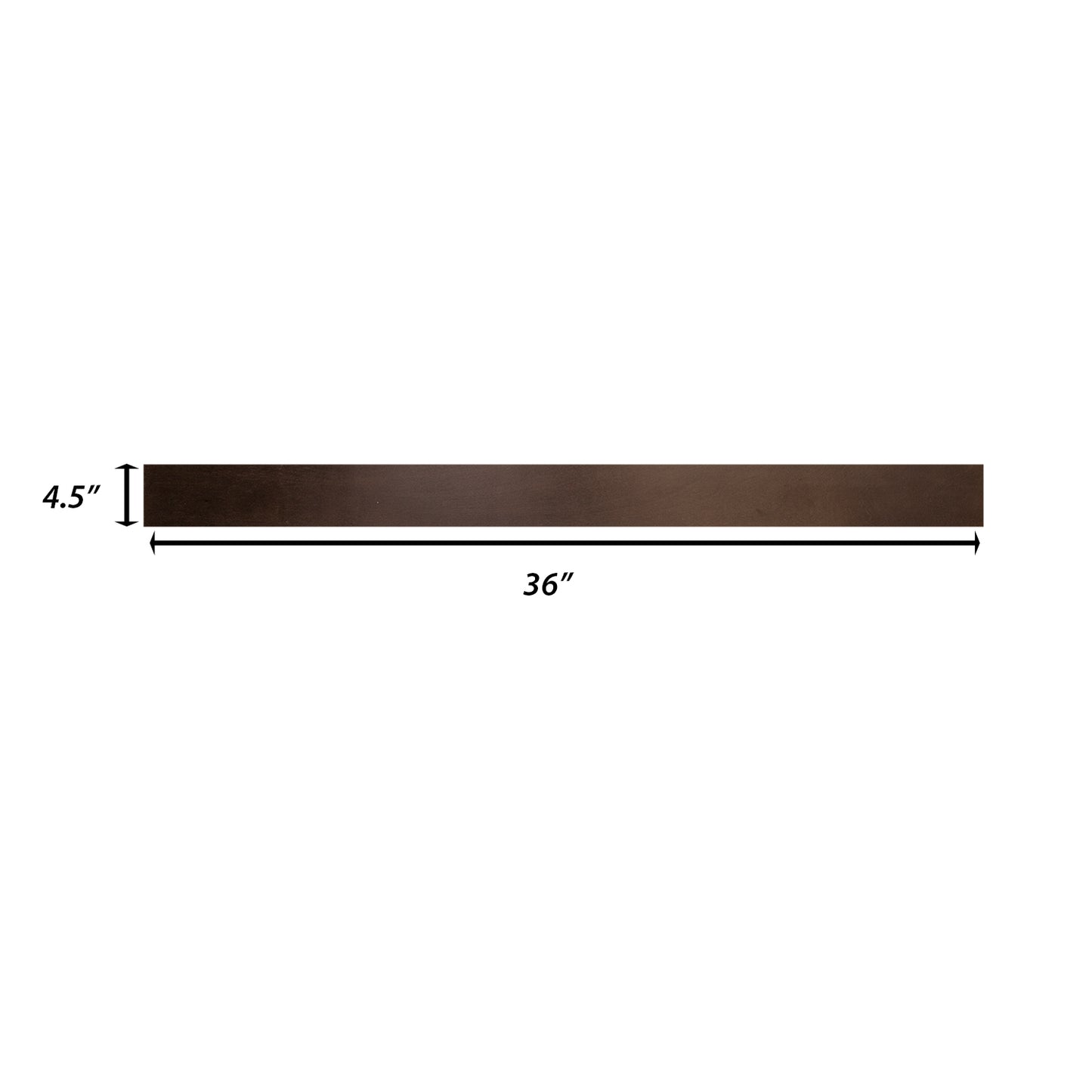 Backwoods Cabinetry RTA (Ready-to-Assemble) TK-36 - Espresso Stain .25"X4.5"X36" Toe Kick