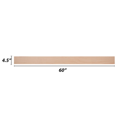 Backwoods Cabinetry RTA (Ready-to-Assemble) Raw Maple .25"X4.5"X60" Toe Kick