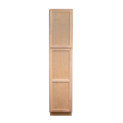 Backwoods Cabinetry RTA (Ready-to-Assemble) T1890.24.L Raw Maple Pantry Cabinet 18"Wx90"Hx24"D