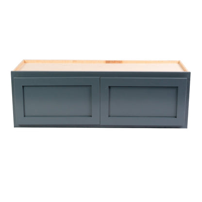 Backwoods Cabinetry RTA (Ready-to-Assemble) W3012.BUTT - Needlepoint Navy 30"Wx12"Hx12"D Microwave Wall Cabinet