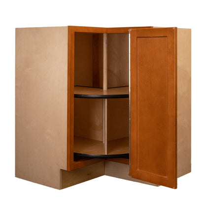 Backwoods Cabinetry RTA (Ready-to-Assemble) BLZS3030.18 - Provincial Stain Lazy Susan Cabinet | 18"D x 30" W x 34.5"