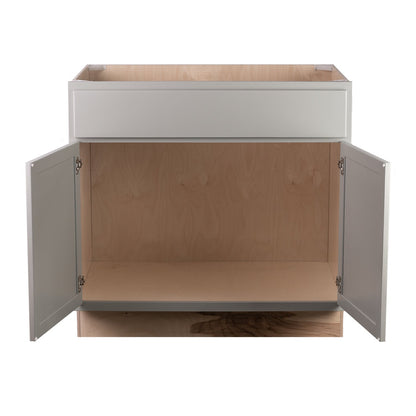 Backwoods Cabinetry RTA (Ready-to-Assemble) BS36.BUTT - Magnetic Grey 36" Sink Base Cabinet | 36"Wx34.5"Hx24"D