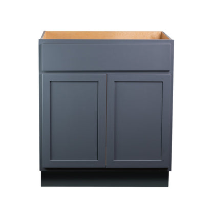 Backwoods Cabinetry RTA (Ready-to-Assemble) VSB24.34.21 - Needlepoint Navy Vanity Base Cabinet | 24"Wx34.5"Hx21"D