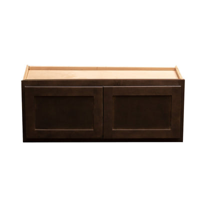 Backwoods Cabinetry RTA (Ready-to-Assemble) W3012.BUTT - Espresso Stain 30"Wx12"Hx12"D Wall Microwave