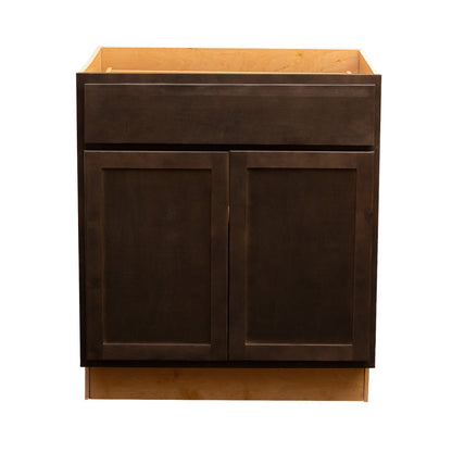 Backwoods Cabinetry RTA (Ready-to-Assemble) B30.BUTT - Espresso Stain Base Cabinet | 30"Wx34.5"Hx24"D