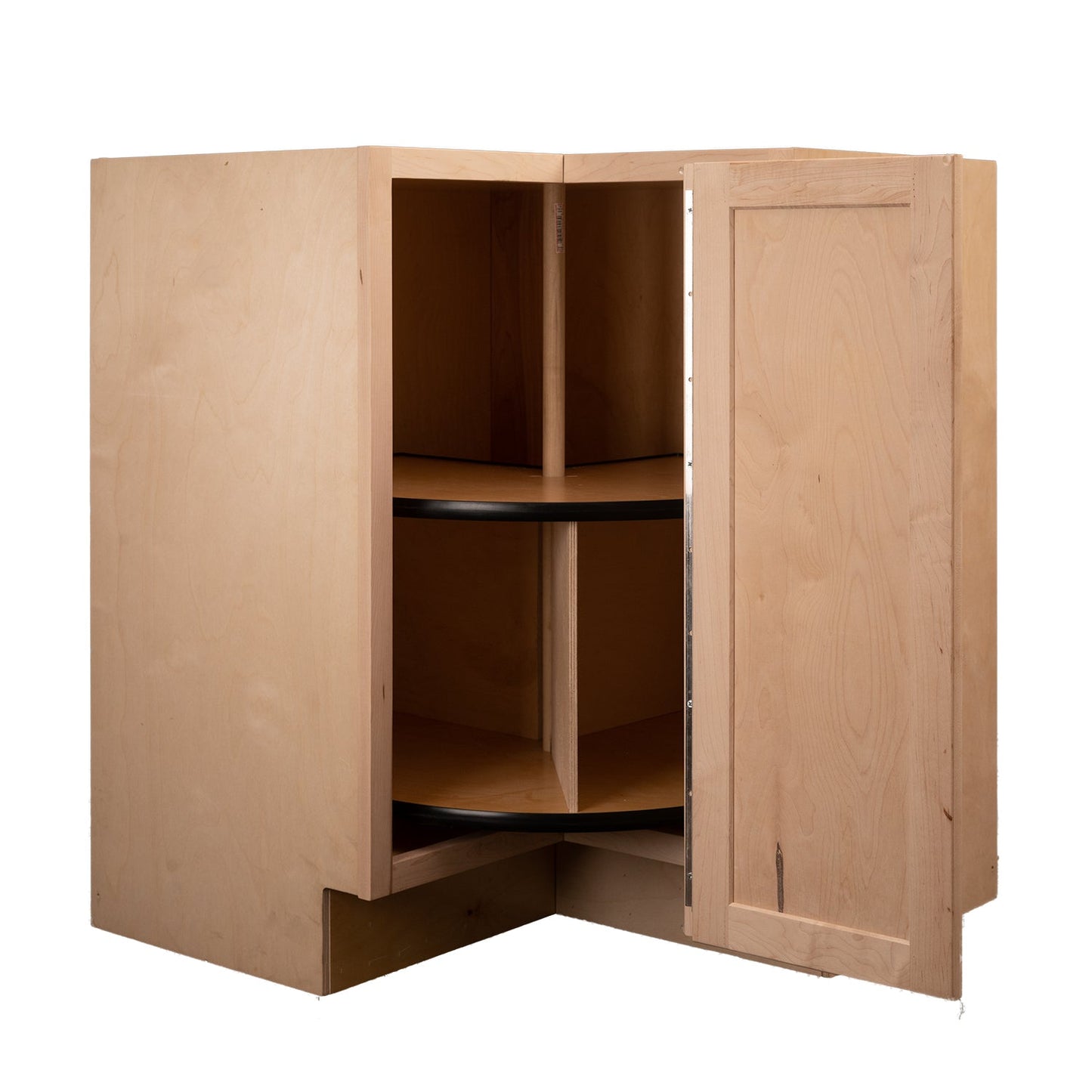 Backwoods Cabinetry RTA (Ready-to-Assemble) BLZS3030.18 - Raw Maple Lazy Susan Cabinet | 18"D x 30" W x 34.5"