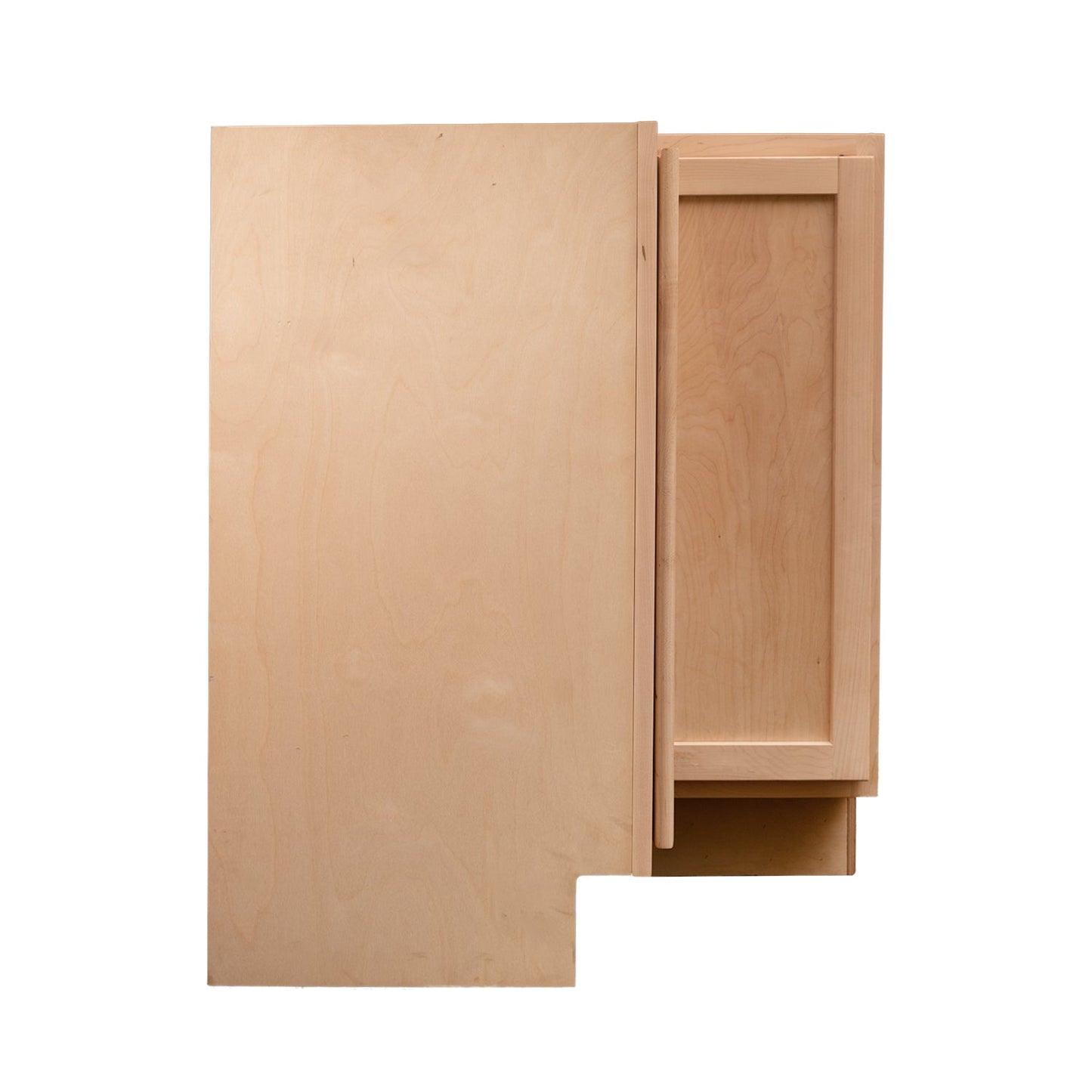 Backwoods Cabinetry RTA (Ready-to-Assemble) BLZS3030.18 - Raw Maple Lazy Susan Cabinet | 18"D x 30" W x 34.5"