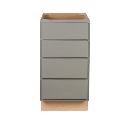 Backwoods Cabinetry RTA (Ready-to-Assemble) B18.4D - Magnetic Grey 4 Drawer 18" Base Cabinet | 18"Wx34.5"Hx24"D